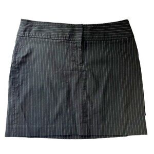 Vintage Express Y2K Black Pin Striped Mini Skirt - Size 6